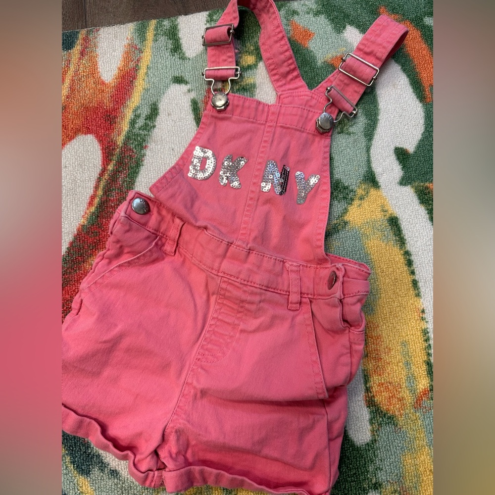🌿5/$10🌿DKNY Bright Pink Kids Overalls